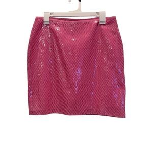 Carole Little Vintage Silk  Pink Sequin Skirt